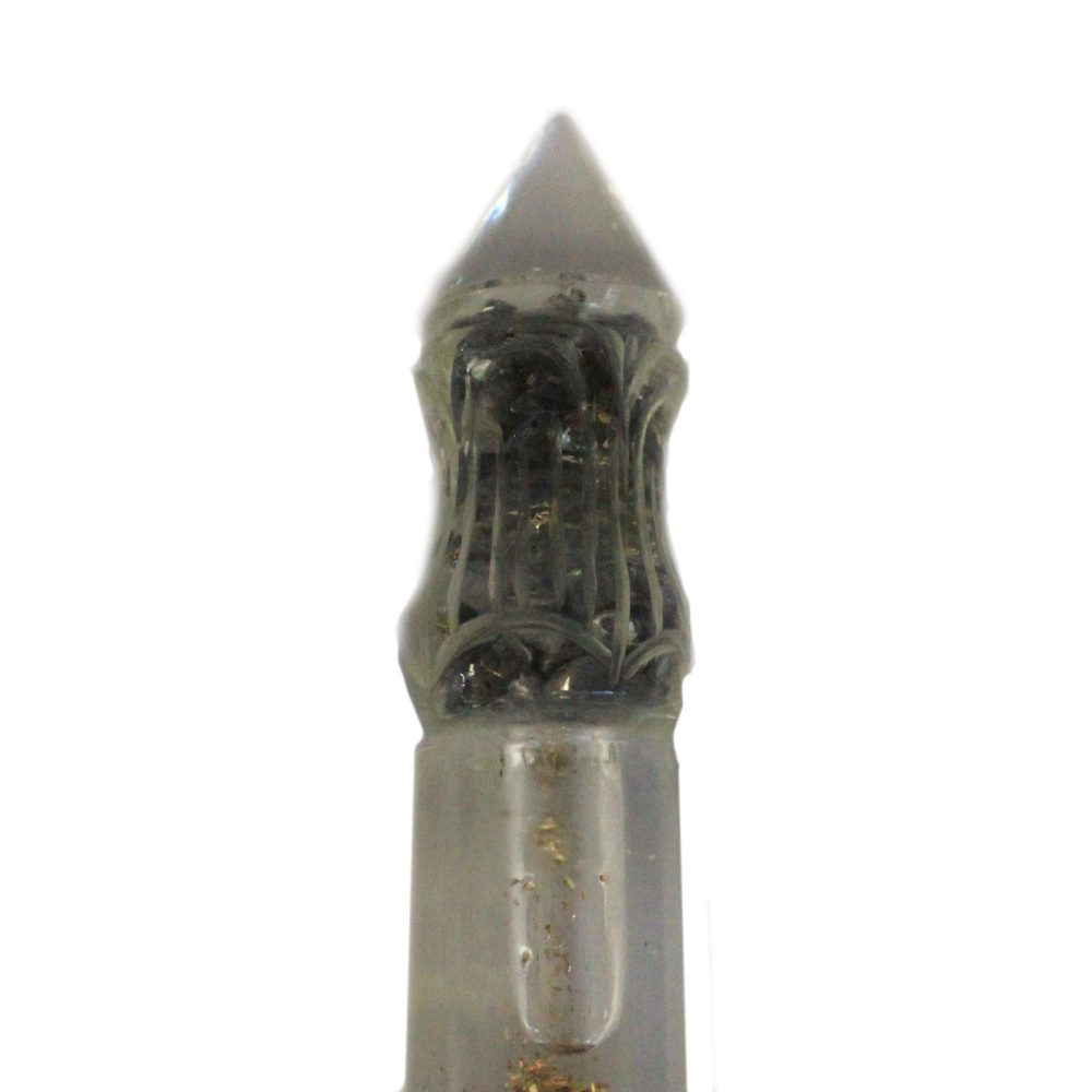 Orgonite Water Wand Carved with Copper and Gemchips