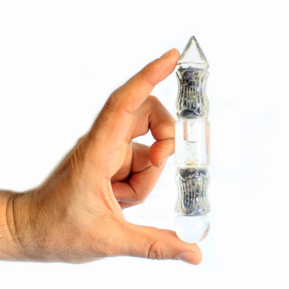 Orgonite Water Wand Carved with Copper and Gemchips