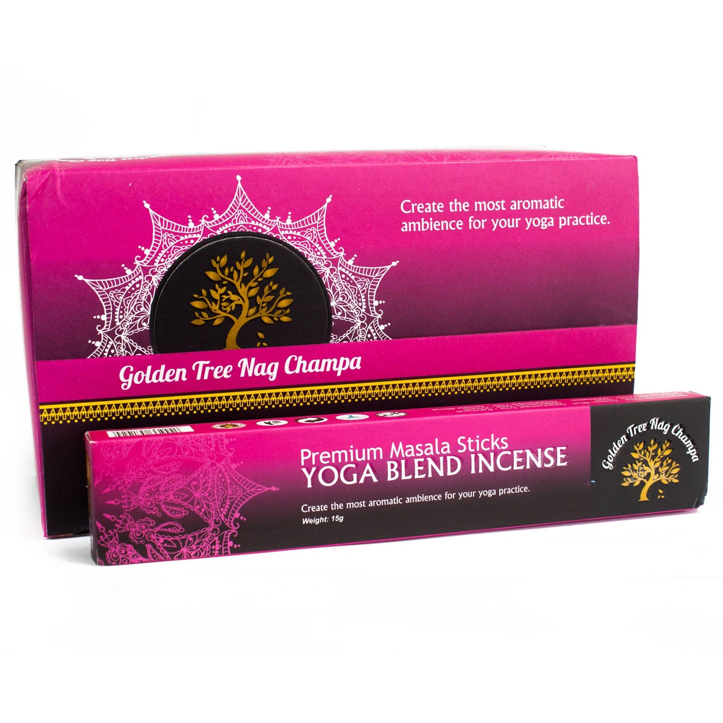 Golden Tree Nag Champa Incense Sticks - Yoga Blend