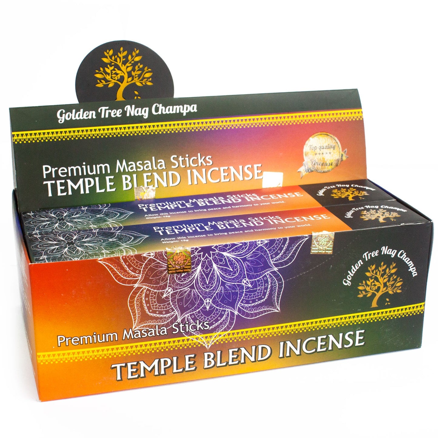 Golden Tree Nag Champa Incense Sticks - Temple Blend