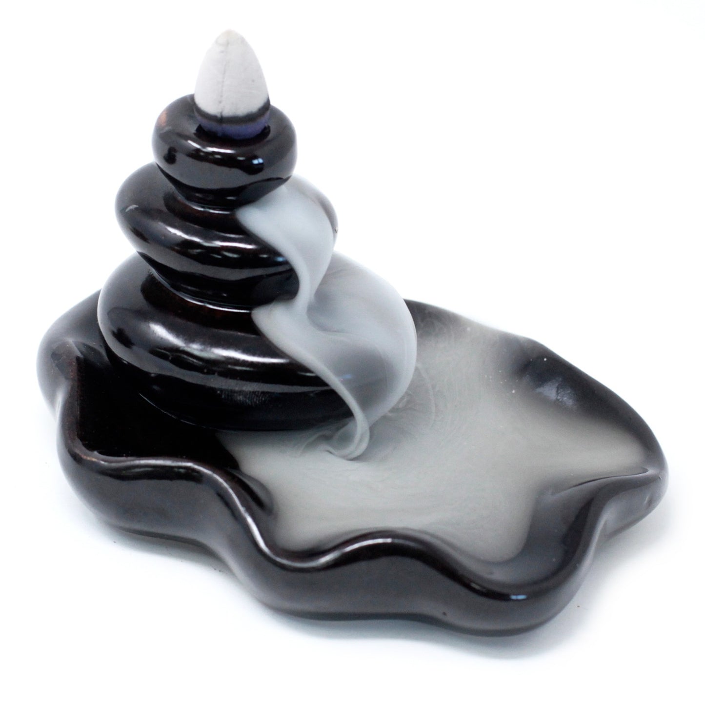Backflow Incense Burner - Large Pebbles into Pool