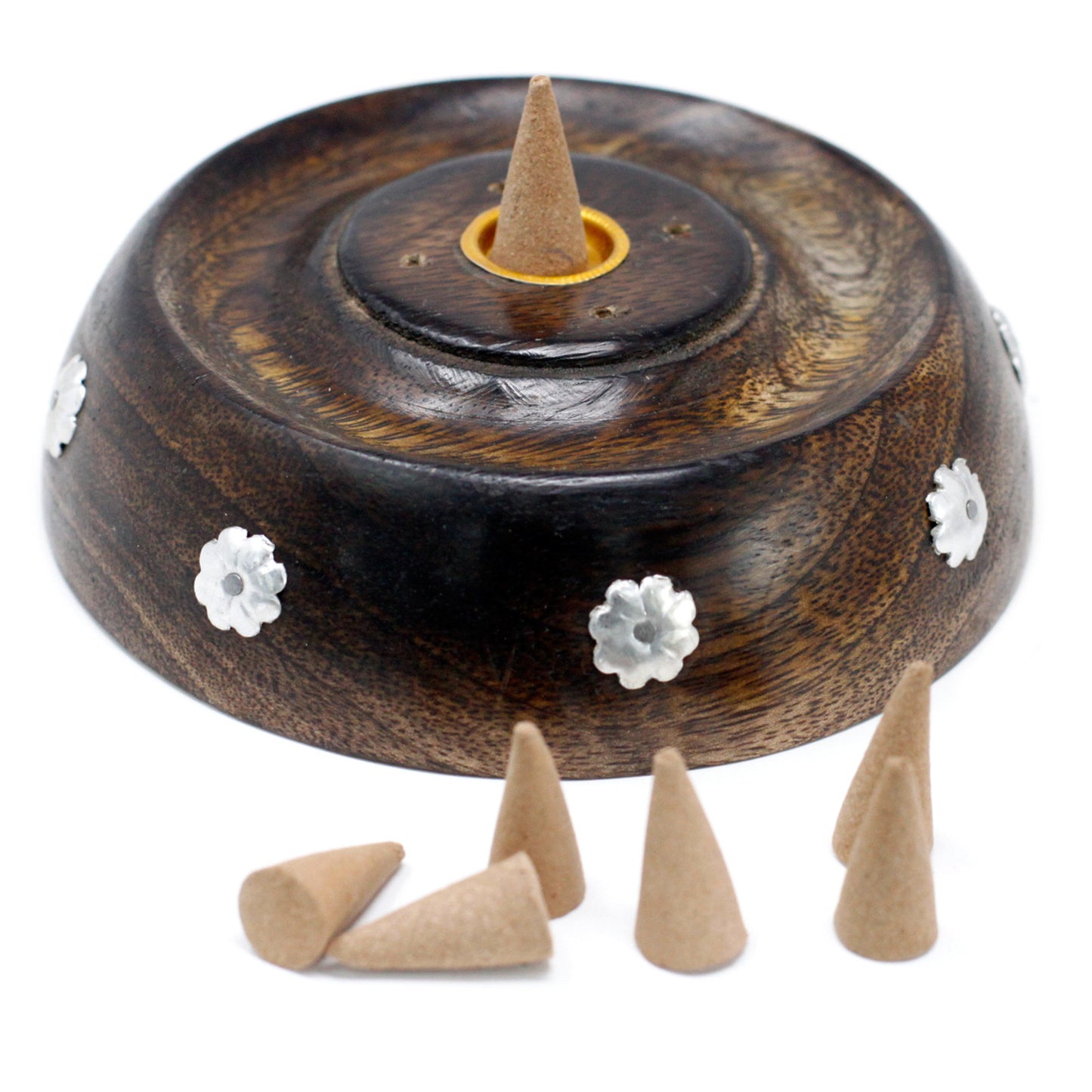 Cone and Stick Burner- Assorted Designs - Mango Wood