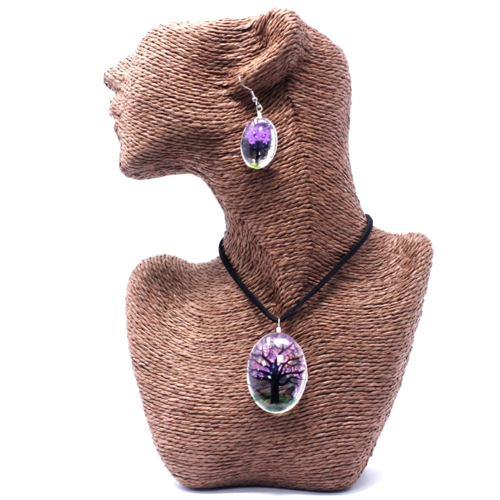 Pressed flowers - Tree of Life set - Lavender