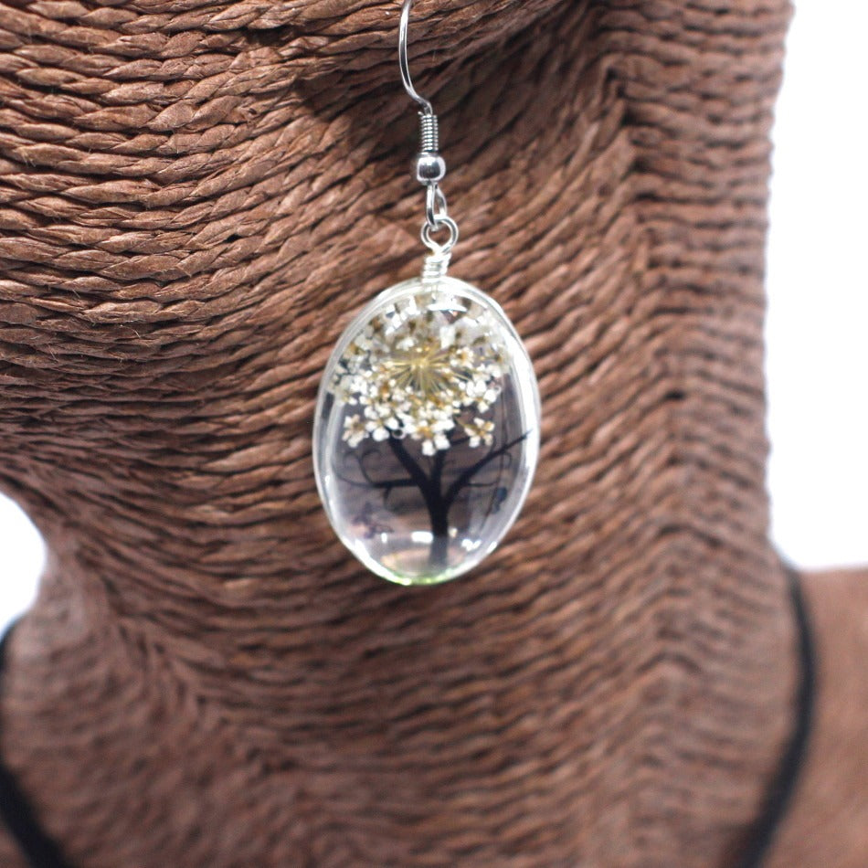 Pressed flowers - Tree of Life set - White