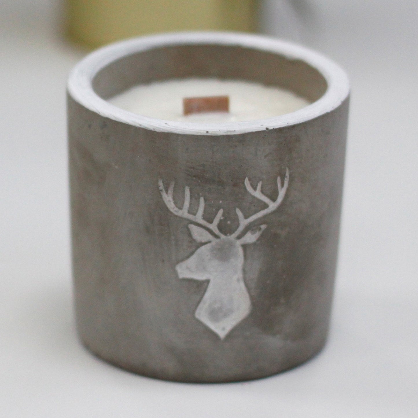 Med Pot - Stag Head - Whiskey and Woodsmoke Concrete Candle