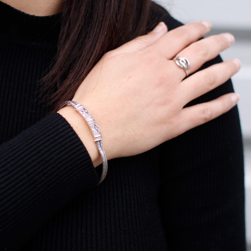 Silver and Gold Bracelet - Unisex Single Chain