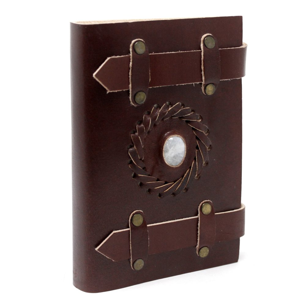 Leather Moonstone with Belts Notebook (64)