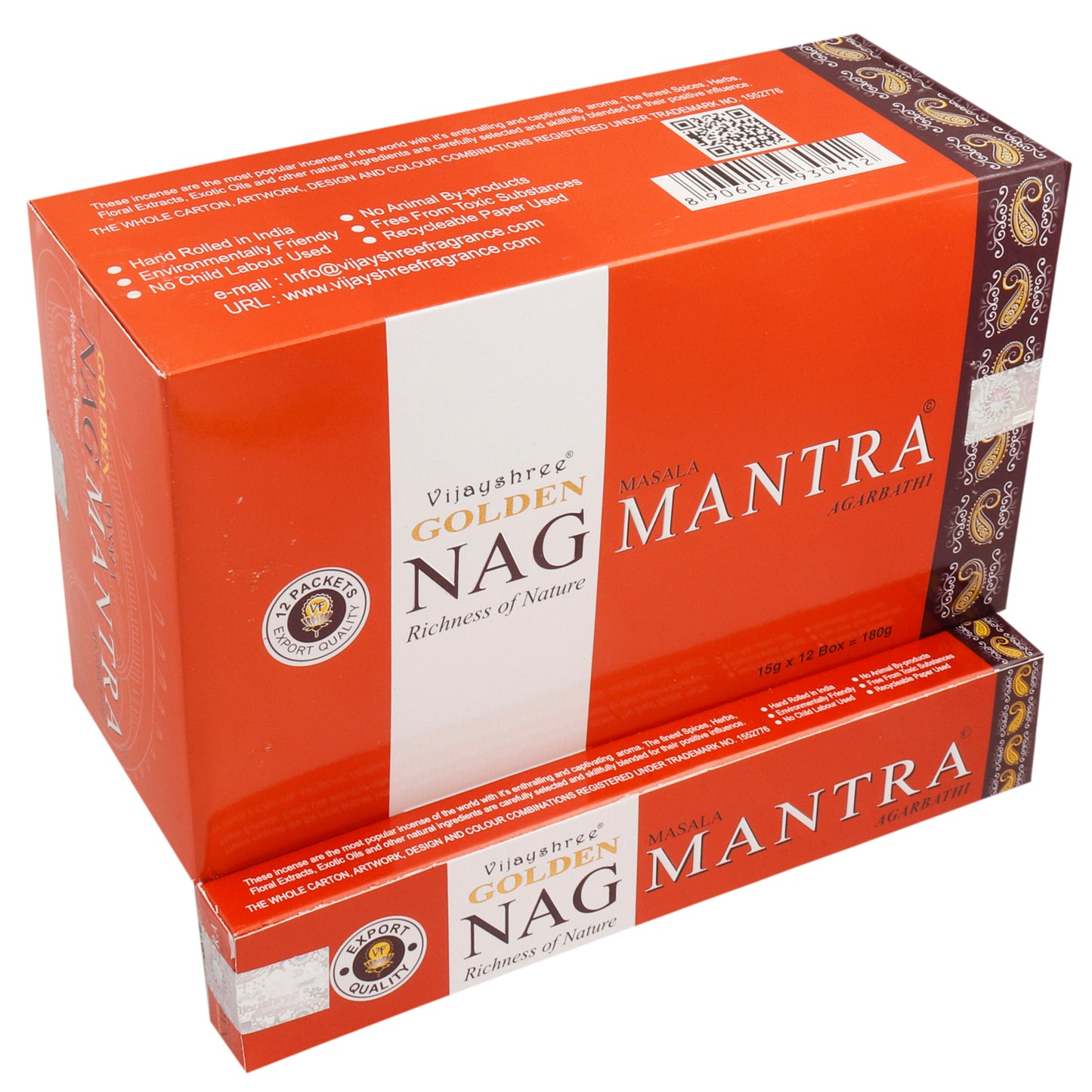 15g Golden Nag - Mantra Incense Sticks
