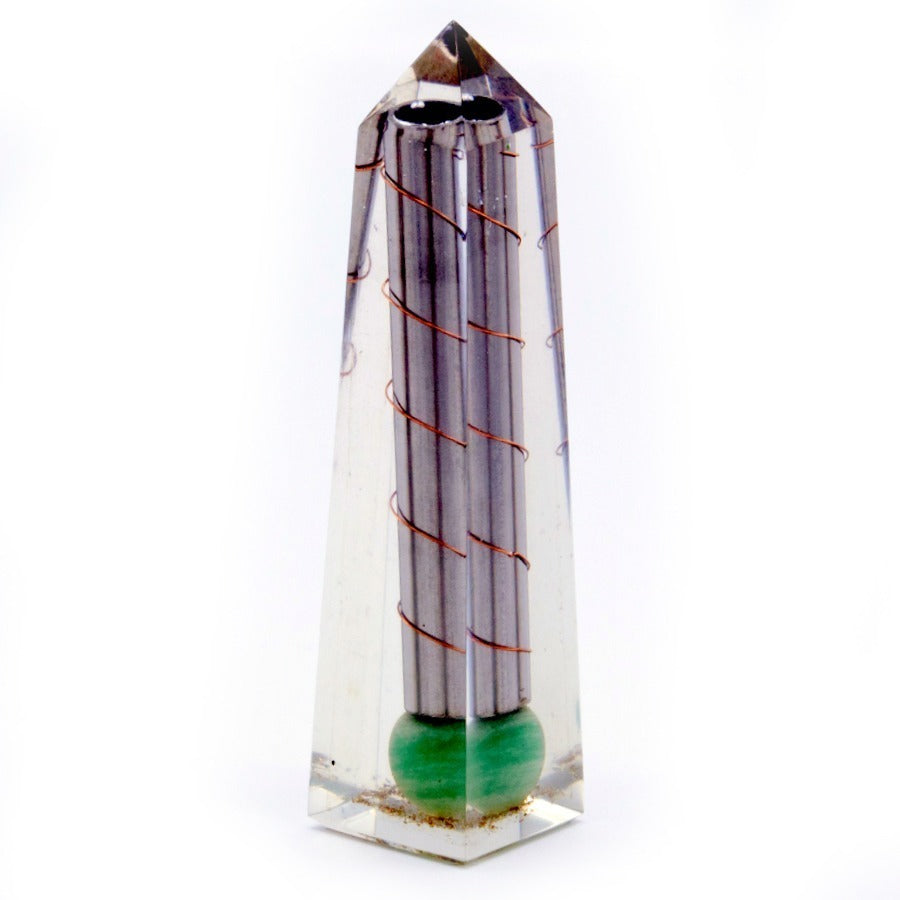 Orgonite Obelisk Power Point Green Aventurine - 11030 mm