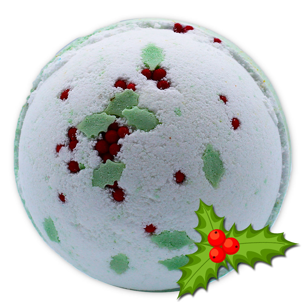 Christmas Bath Bomb - Holly Berry and Mistletoe