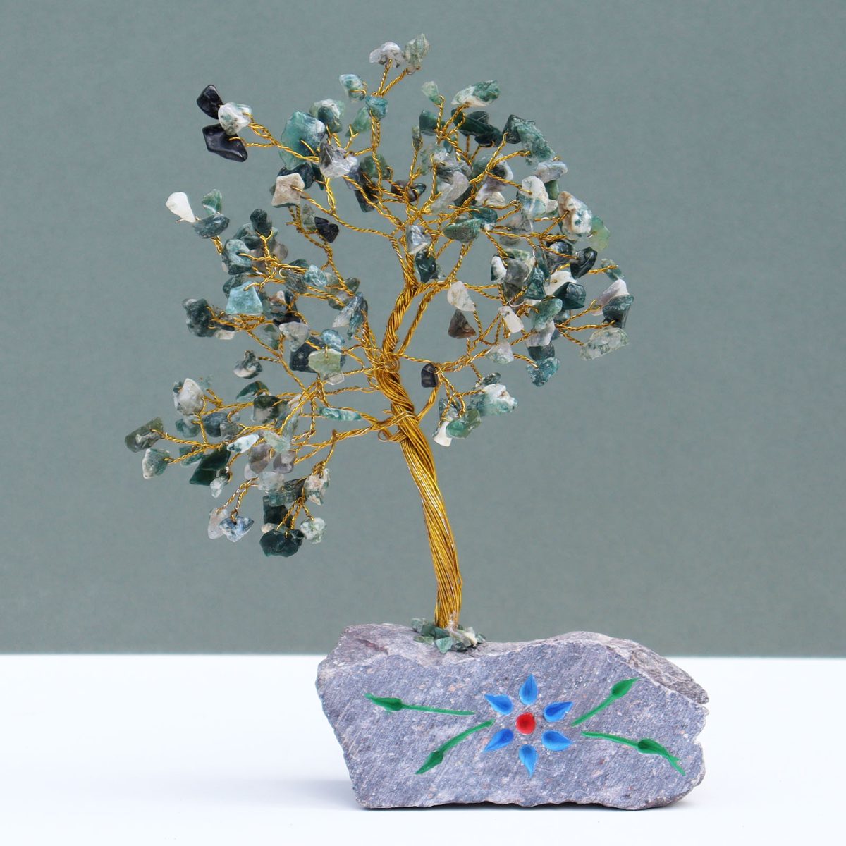 Moss Agate Crystal Tree - 160 Stone
