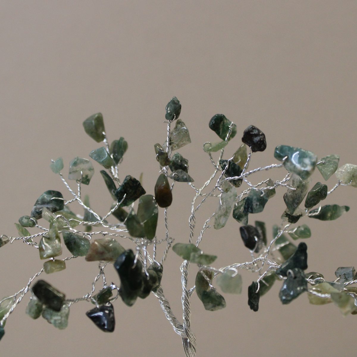 Moss Agate Gemstone Tree with Organite Base - 80 Stone