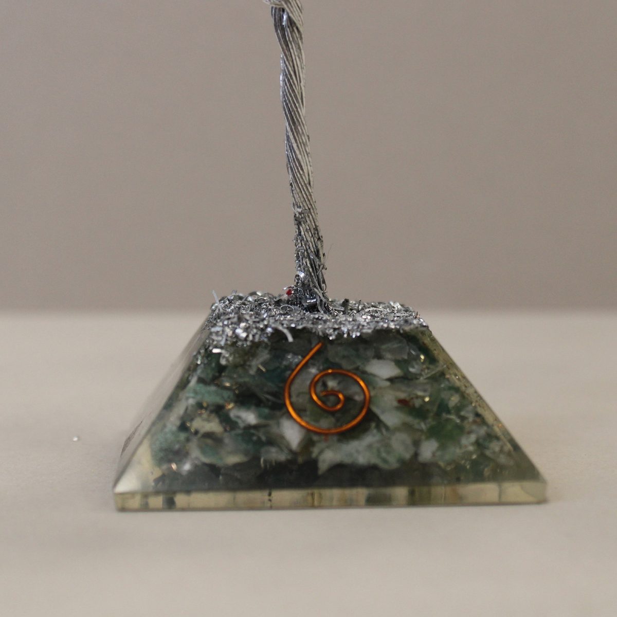 Moss Agate Gemstone Tree with Organite Base - 80 Stone