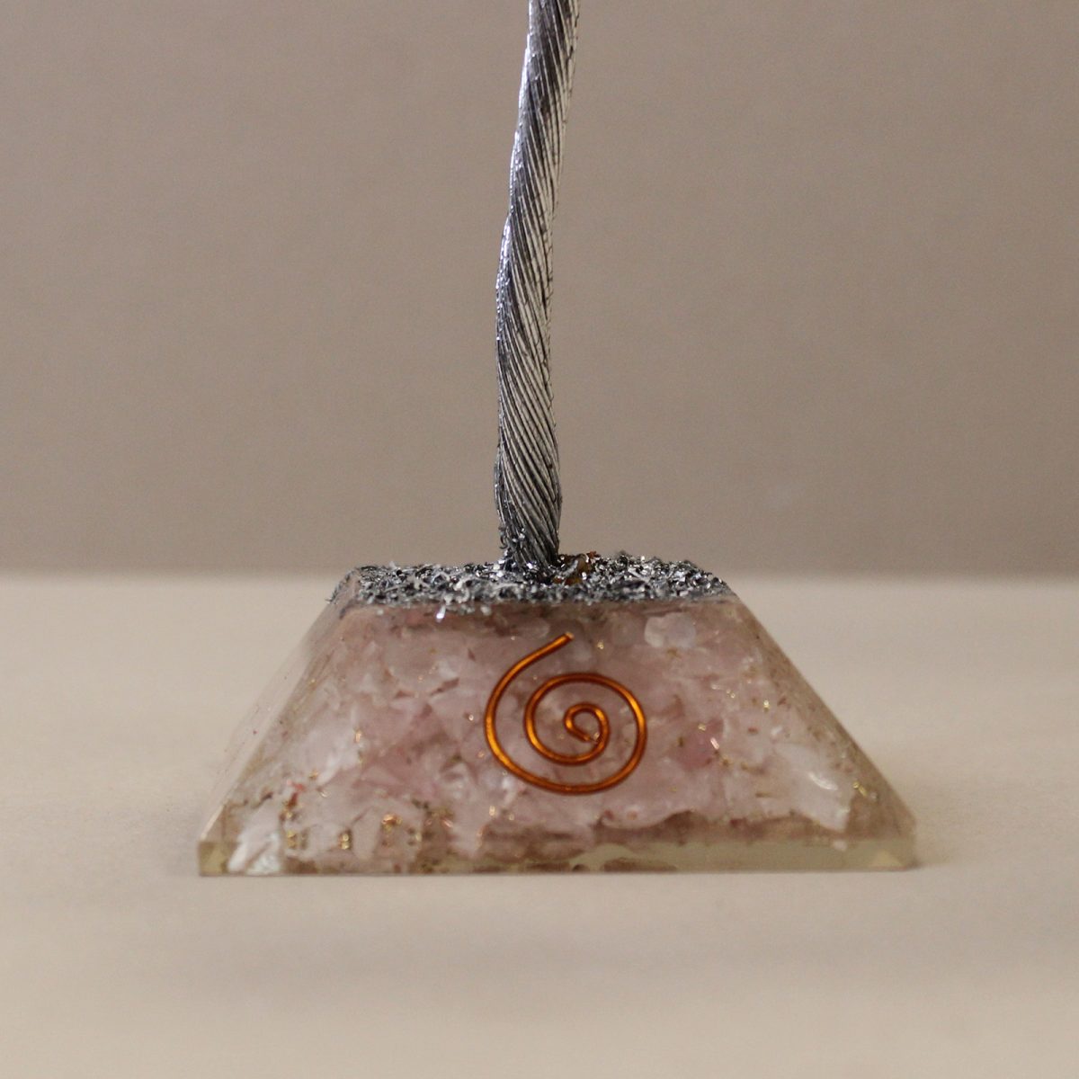 Rose Quartz Gemstone Tree with Organite Base - 160 Stone