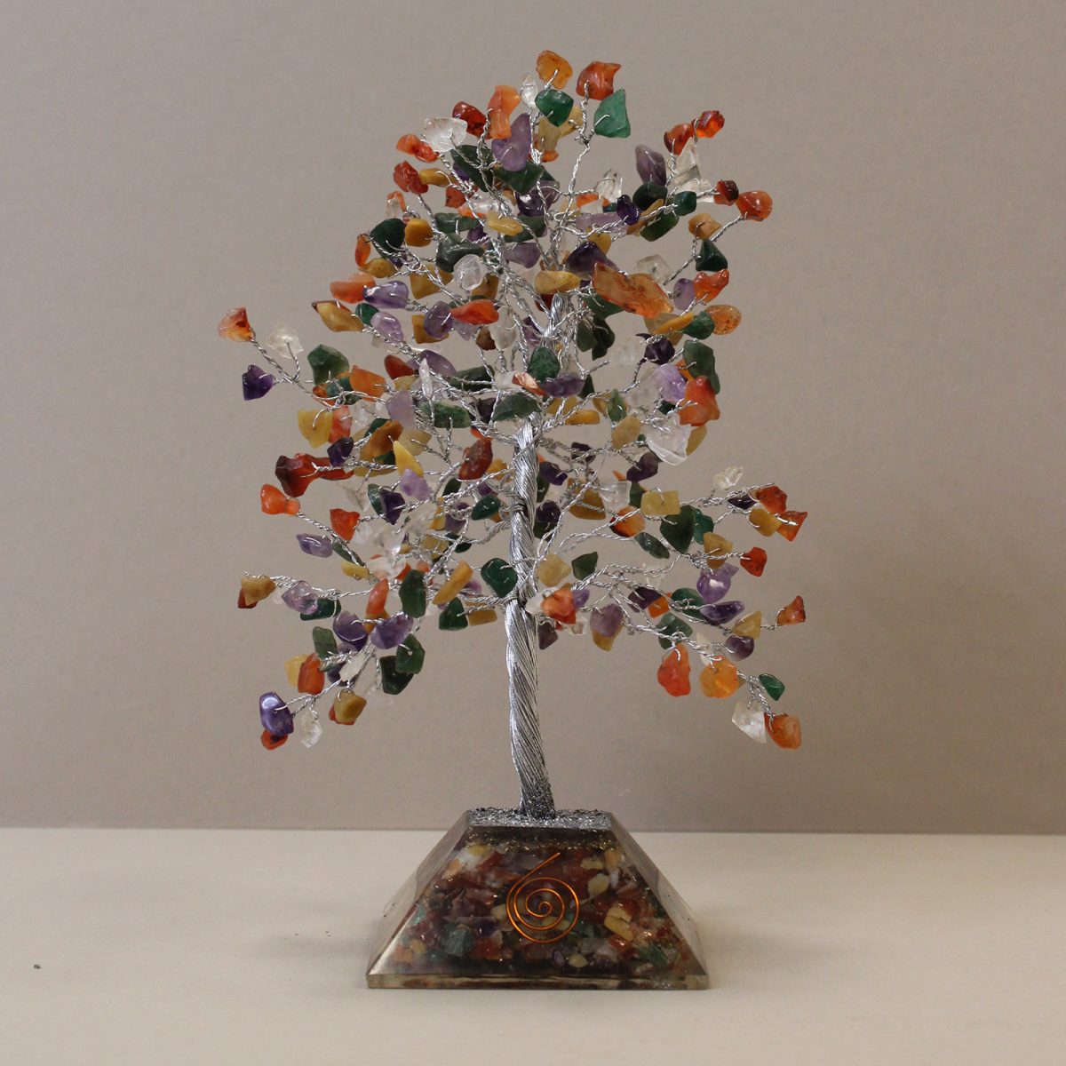 Multi Gemstone Tree with Organite Base - 320 Stone