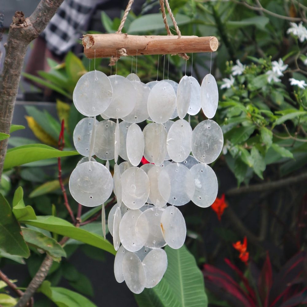 Pearl Effect and Driftwood Cross Chime