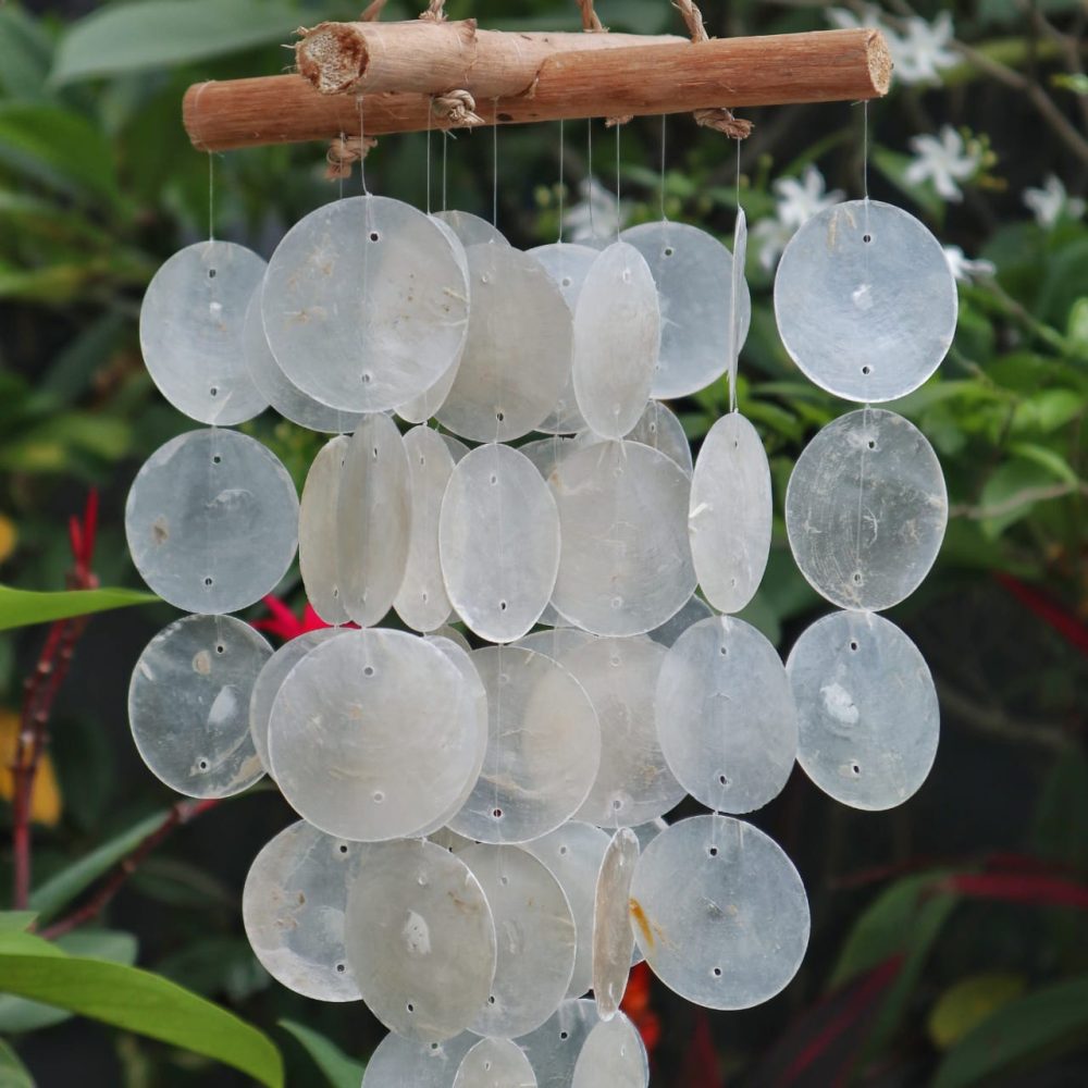 Pearl Effect and Driftwood Cross Chime