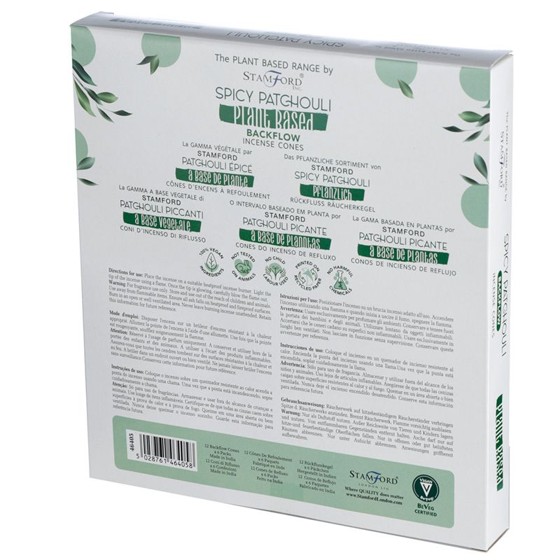 Stamford Plant Based Backflow Incense Cones - Spicy Patchouli