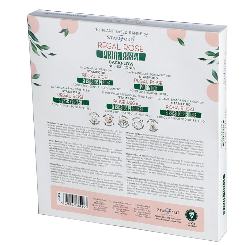 Stamford Plant Based Backflow Incense Cones - Regal Rose