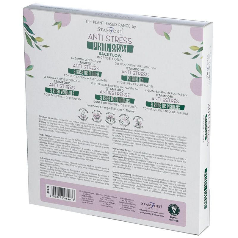 Stamford Plant Based Backflow Incense Cones - Anti Stress