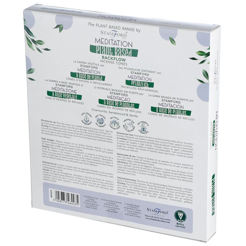 Stamford Plant Based Backflow Incense Cones - Meditation