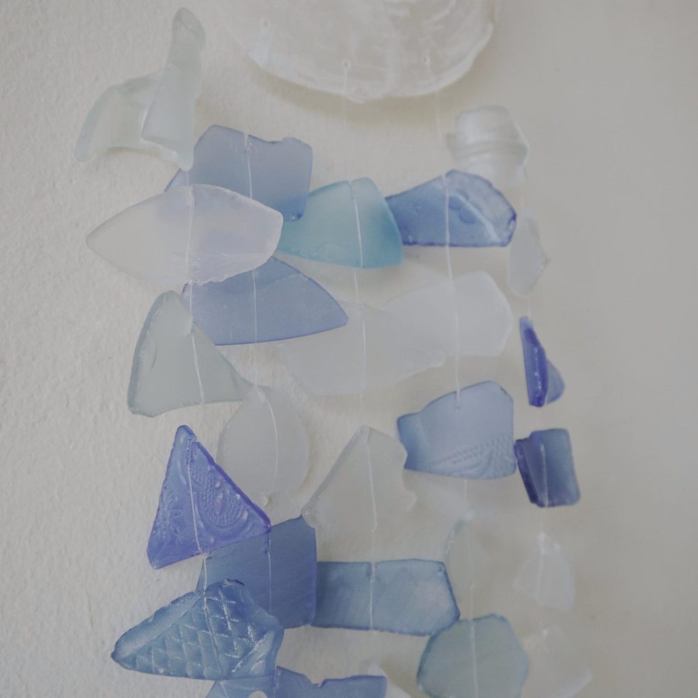 Copis and Glass Drop - Blue and White Glass