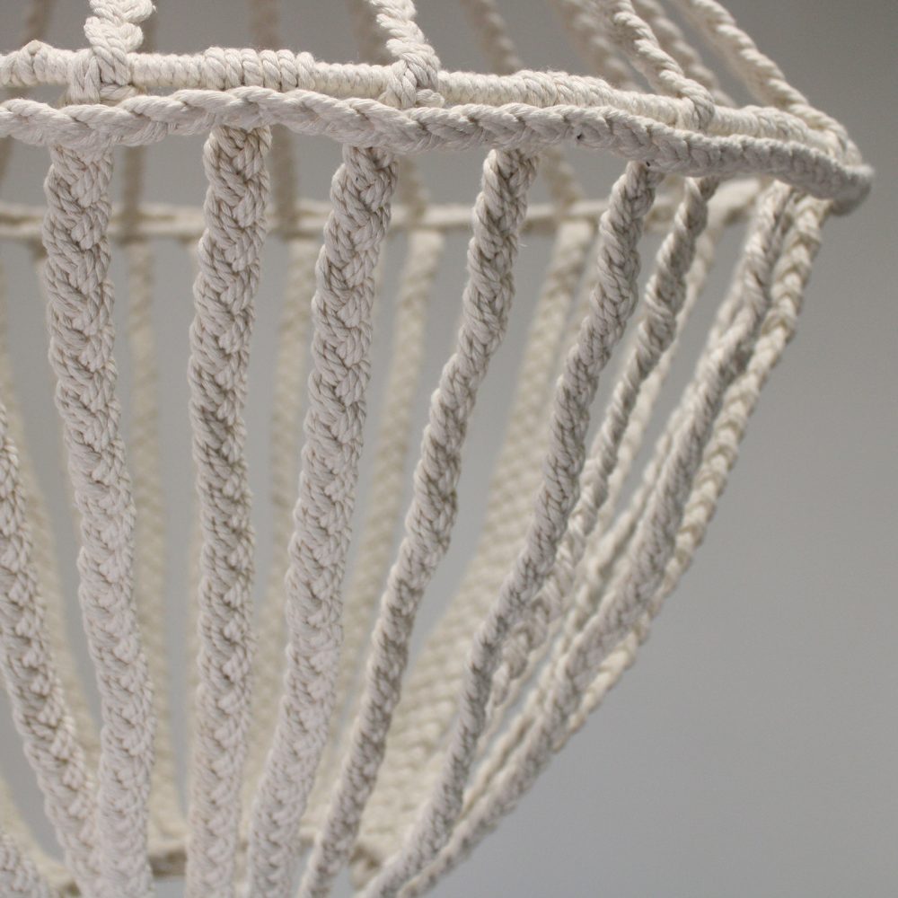 Macrame Large Drop Chandelier - Natural