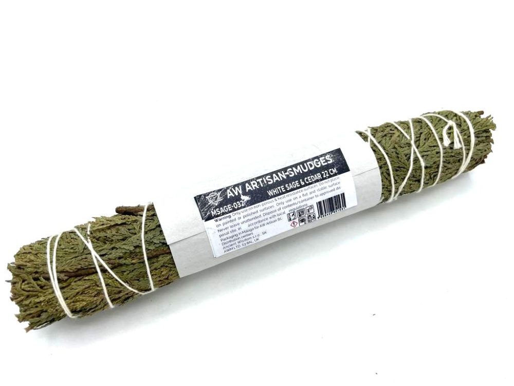 Smudge Stick - White Sage and Cedar 22 cm