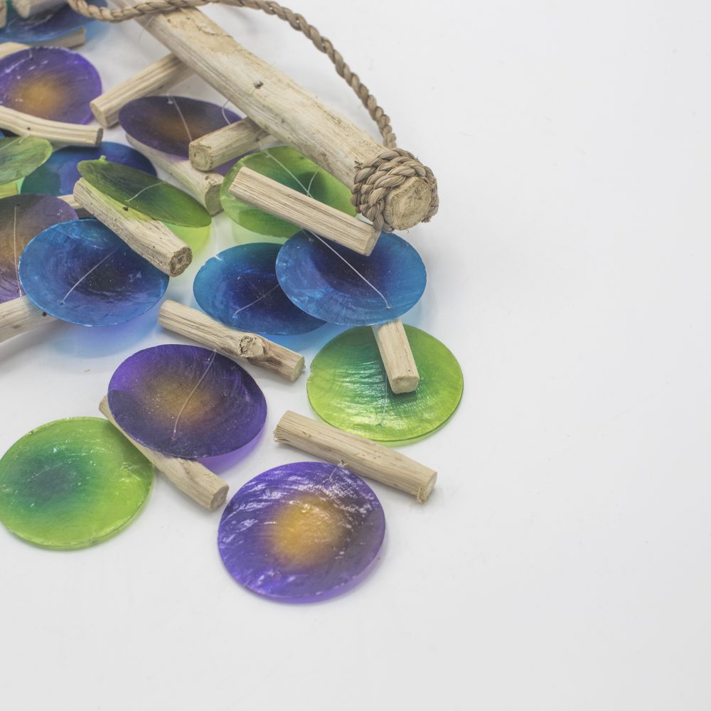 Green and Purple Driftwood Chime