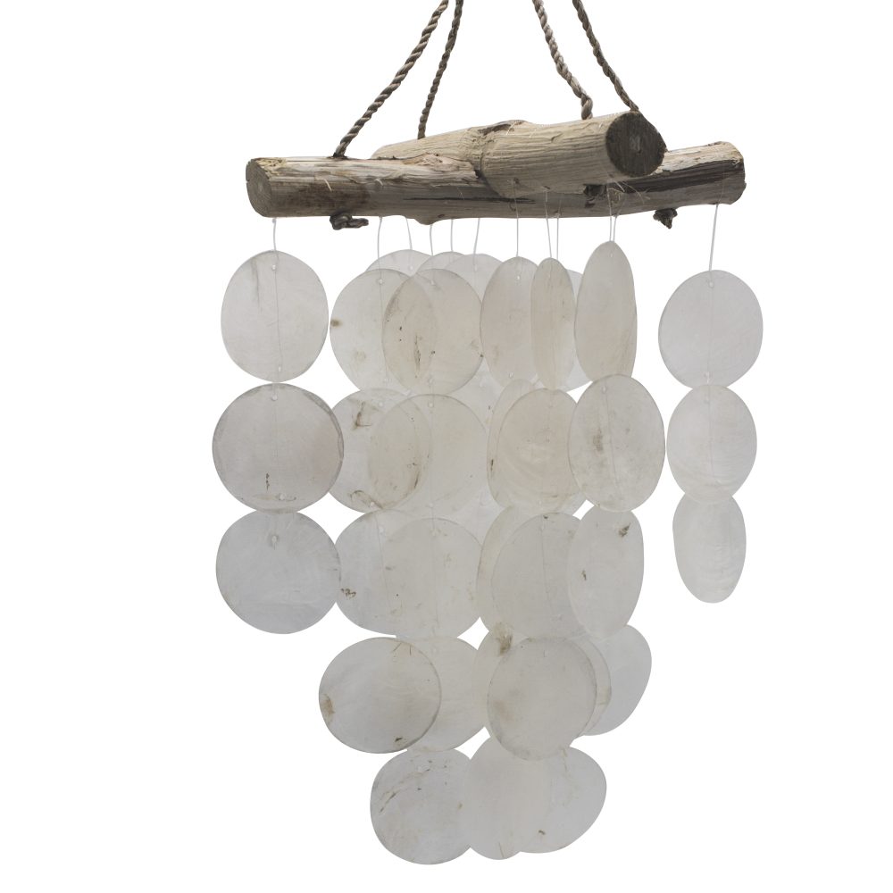 Pearl Effect and Driftwood Cross Chime