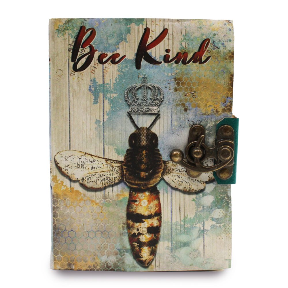 Leather Bee Kind Deckle- edge Notebook (75)