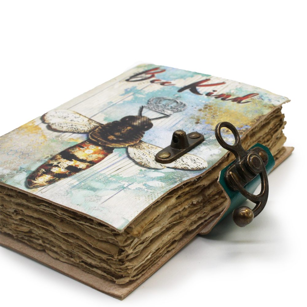 Leather Bee Kind Deckle- edge Notebook (75)