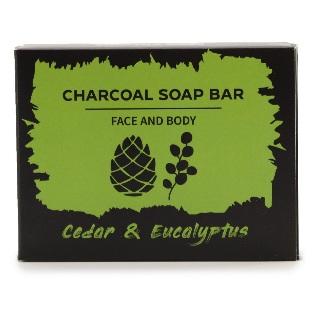 Charcoal Soap 85g - Eucalyptus and Cedarwood