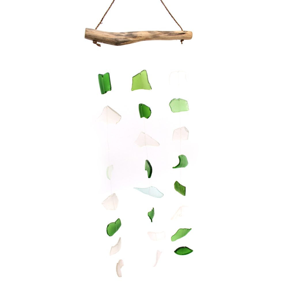 Three Drop - Green and White