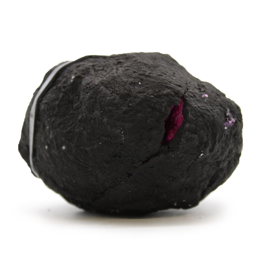 Coloured Calcite Geodes - Black Rock - Dark Red / Pink
