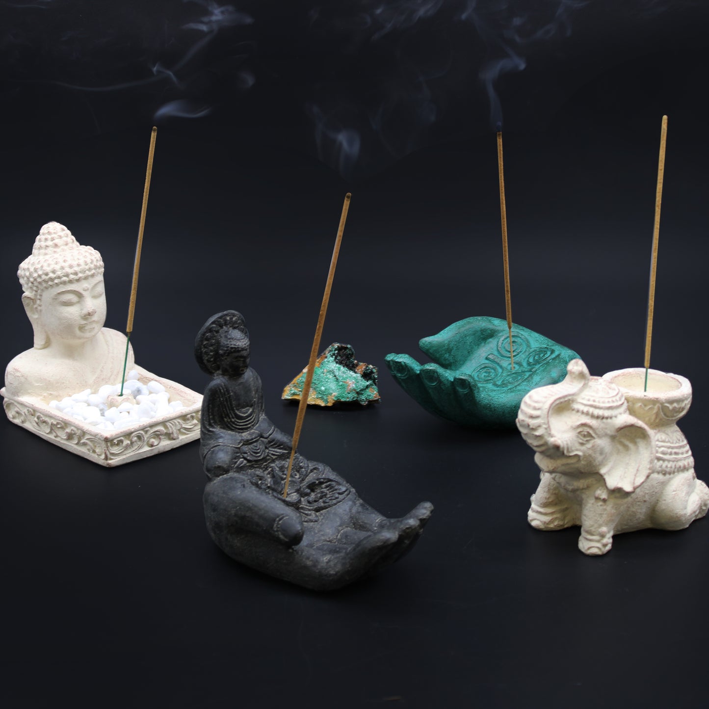 Elephant Incense and Candle Holder (cream)