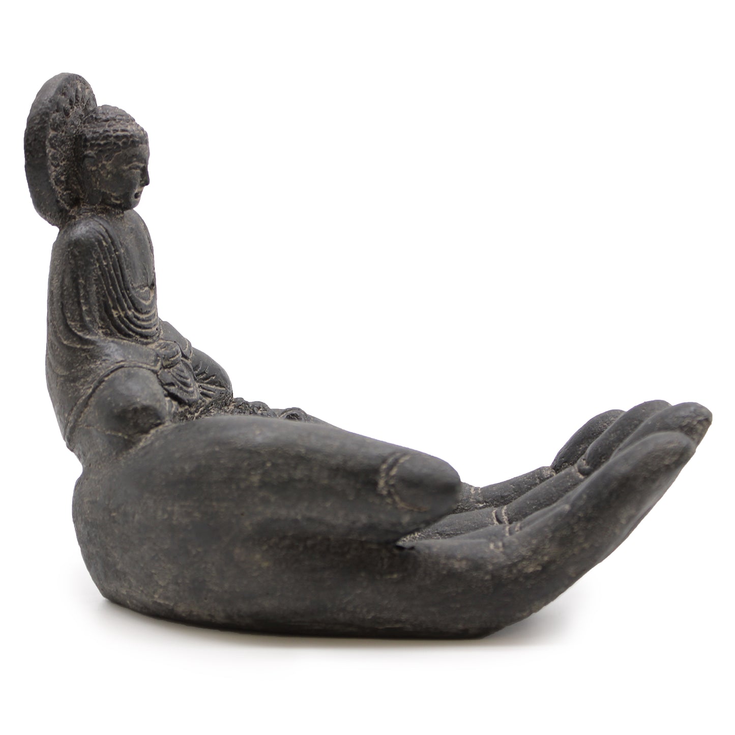 Buddha and Hand Incense Burner (black)