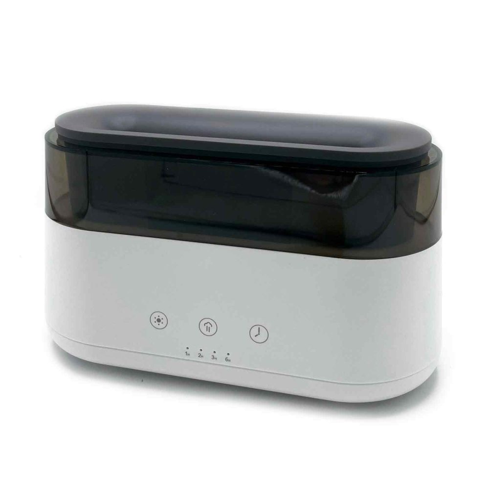 Modern Aroma Diffuser - Led Clock - USB- C - Flame Effect