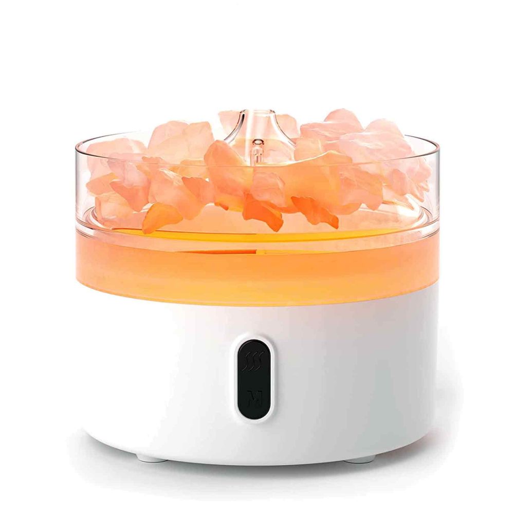 Himalayan Salt Aroma Diffuser - Night Light - USB - C - Flame Effect ( salt included)