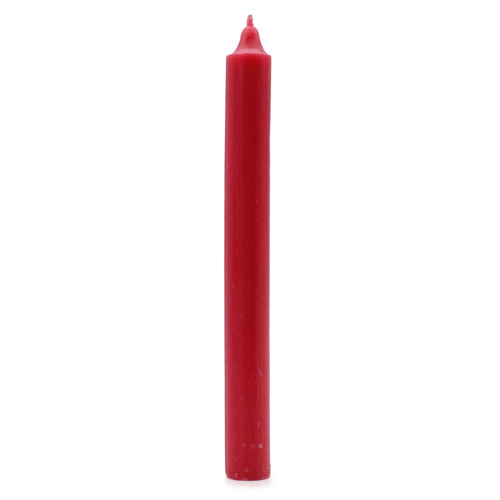 Rustic Red Dinner Candles - Pack of 5