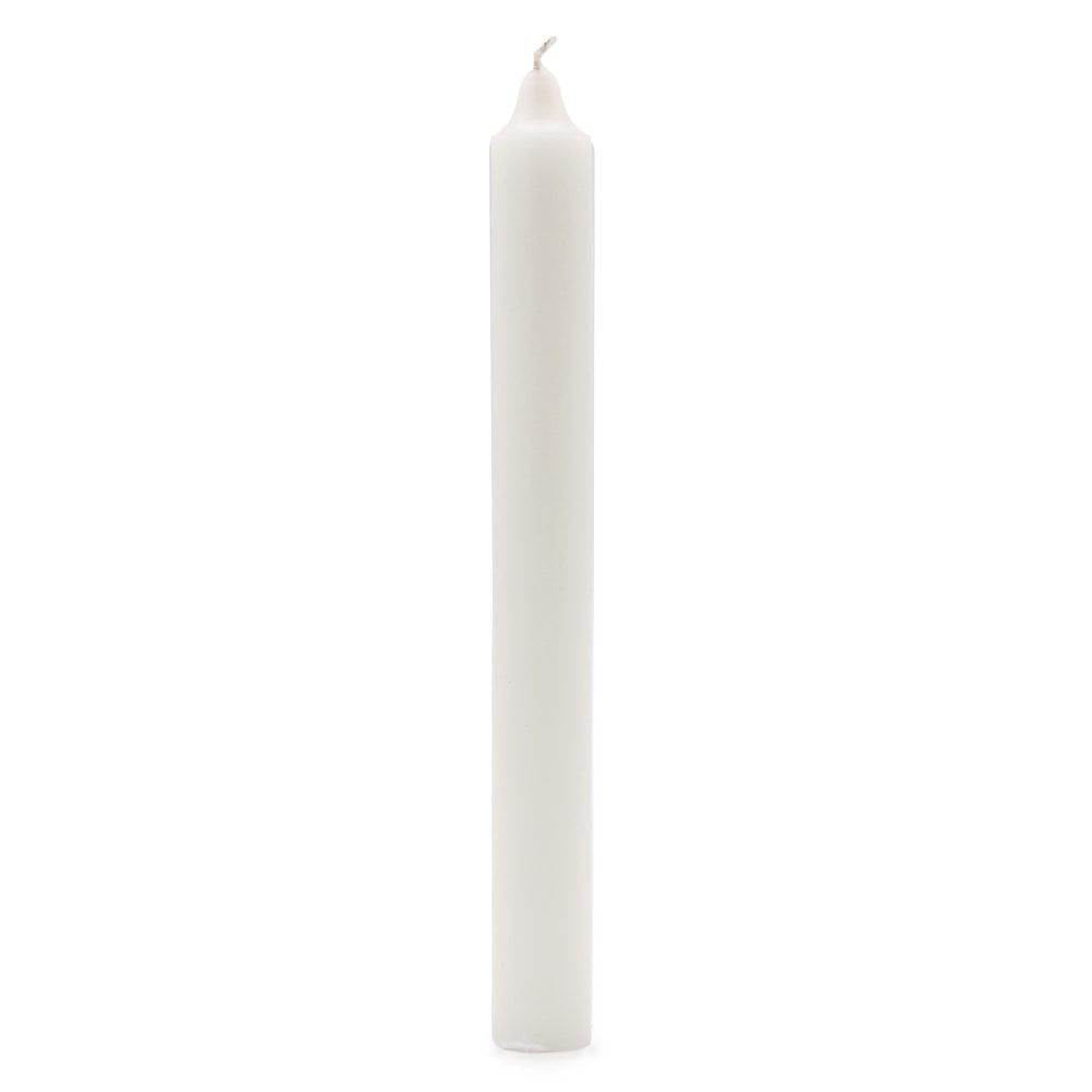 Rustic White Dinner Candles - Pack of 5