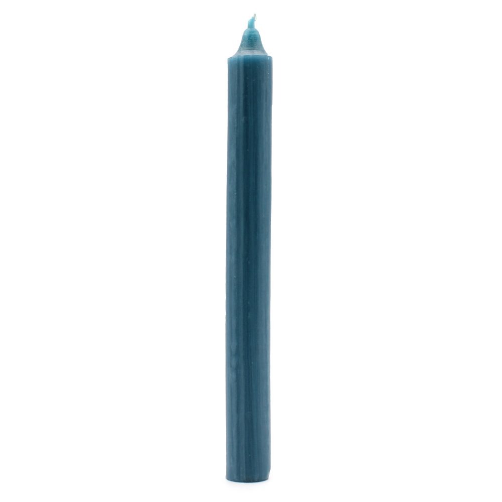 Rustic Teal Dinner Candles - Pack of 5