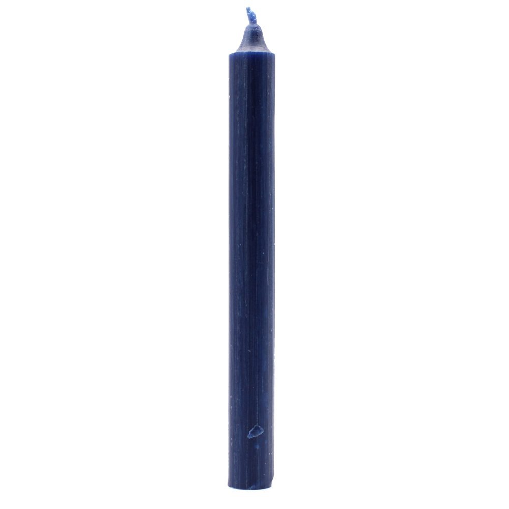 Rustic Navy Dinner Candles - Pack of 5
