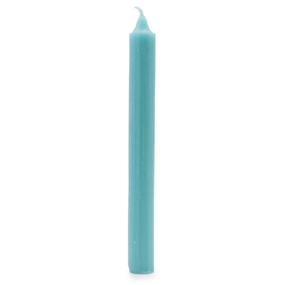 Rustic Aqua Dinner Candles - Pack of 5