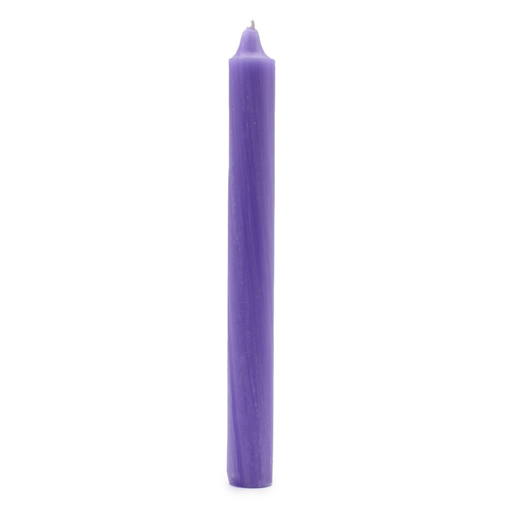 Rustic Lilac Dinner Candles - Pack of 5