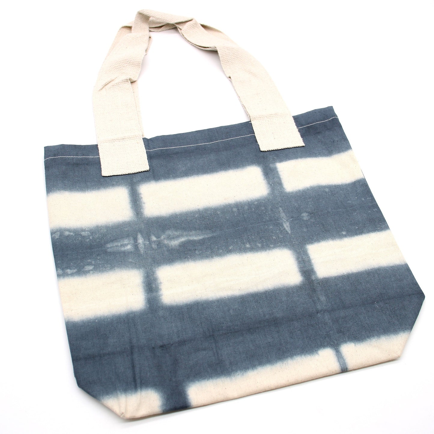 Grey Blocks Tye - Dye Cotton Bag