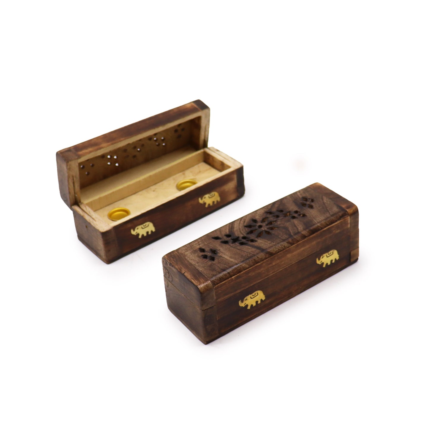 Incense Cone Smoke Box 6 - Mango Wood