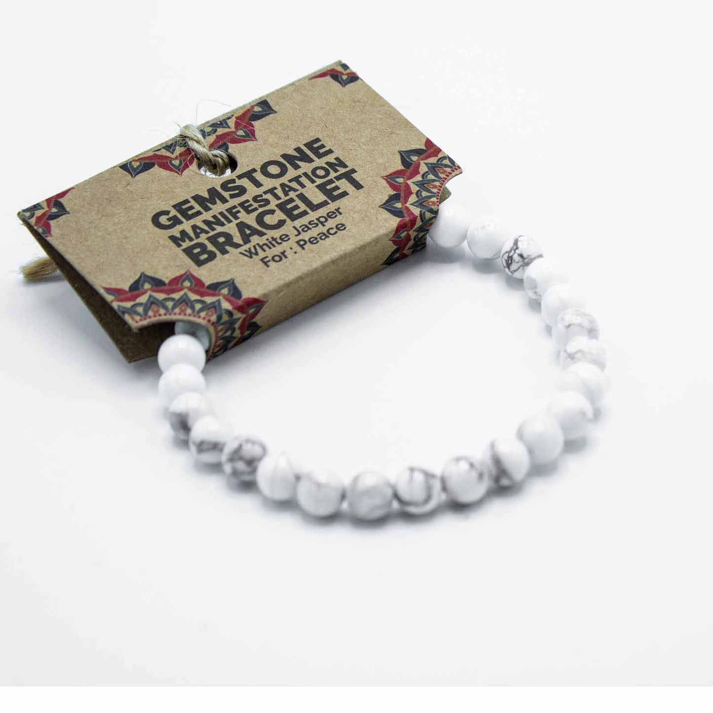 Gemstone Manifestation Bracelet White Jasper - Peace