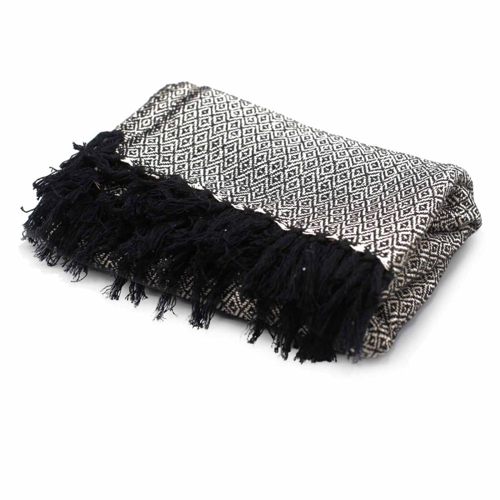 Boho Comfort Throws - 125 x 150 cm - Charcoal