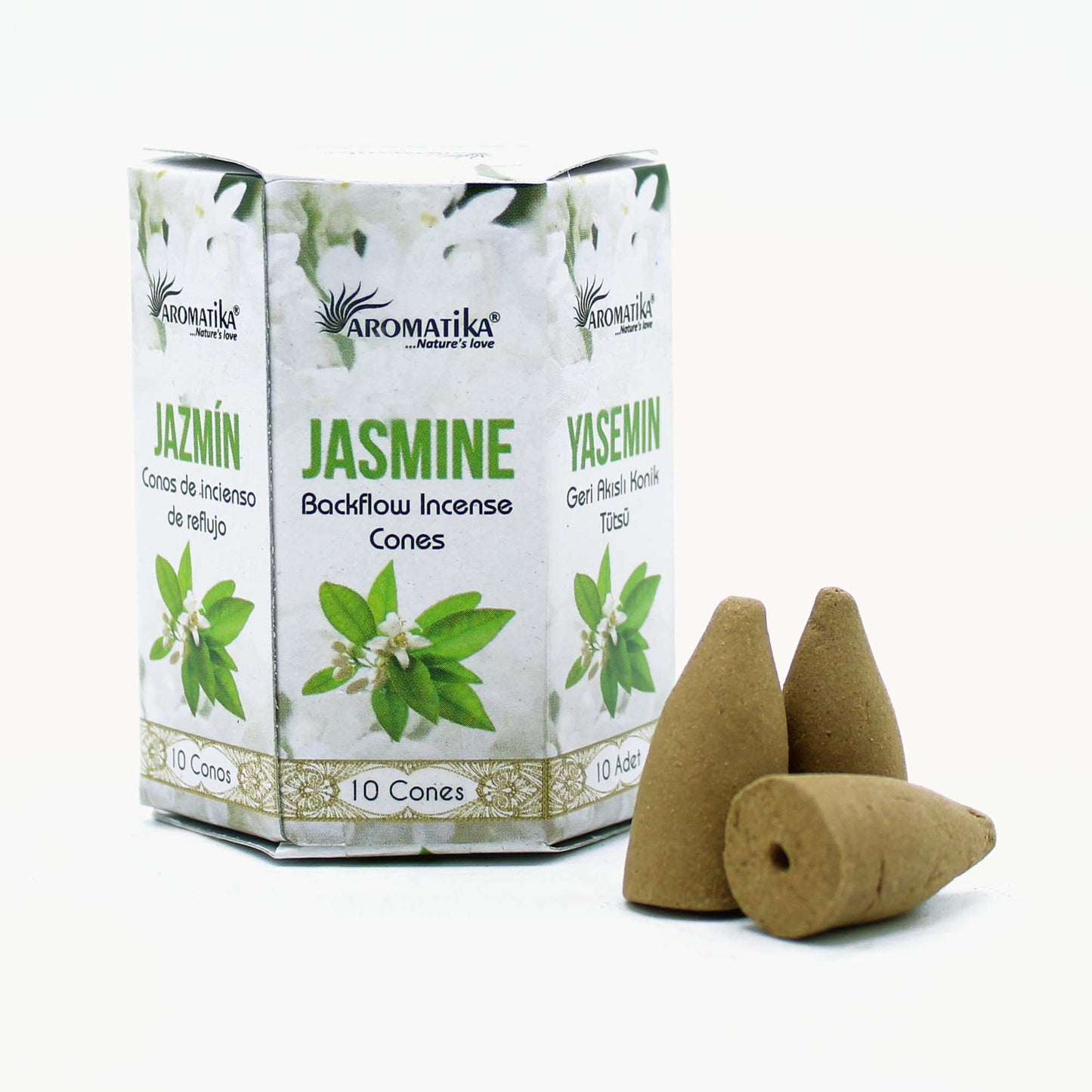 Pack of 10 Masala Backflow Cones - Jasmine